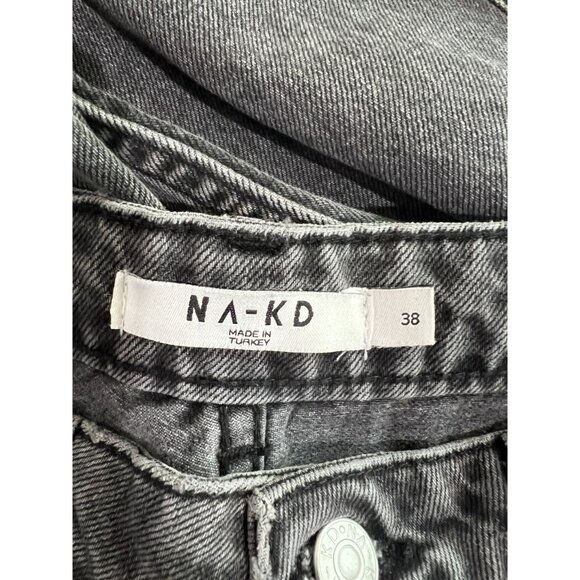 NWOT NA-KD Straight Leg Jeans in Washed Black - Picture 5 of 7